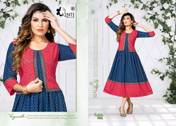 Kinti Poshak 9 Rayon Ethnic Wear Anarkali Kurti Collection